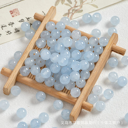 Natural Stone Crystal Agate Jade Beaded Loose Beads Handmade DIY Bracelet Material Wholesale