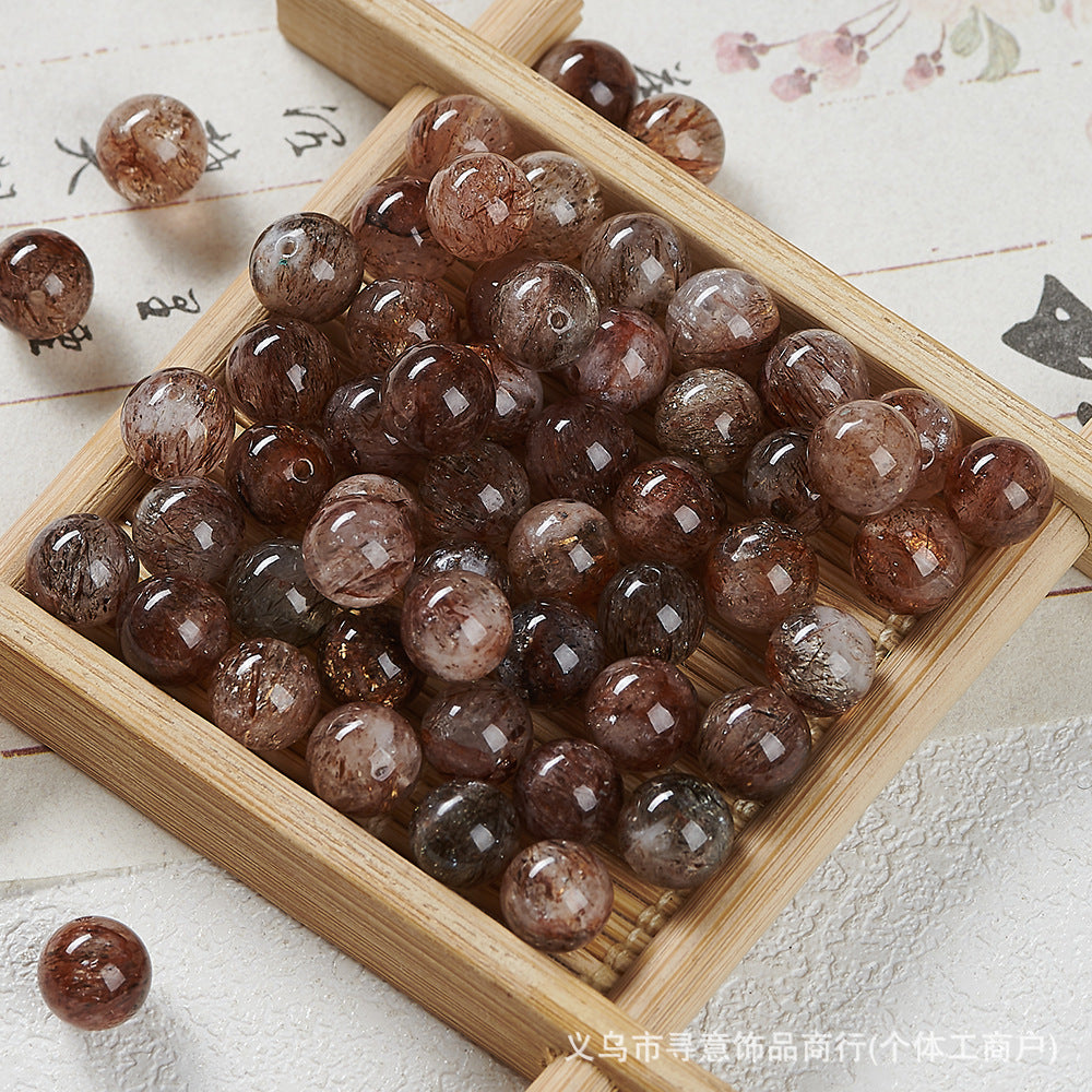 Natural Stone Crystal Agate Jade Beaded Loose Beads Handmade DIY Bracelet Material Wholesale