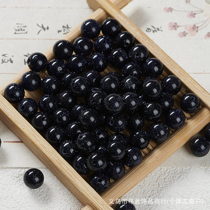 Natural Stone Crystal Agate Jade Beaded Loose Beads Handmade DIY Bracelet Material Wholesale