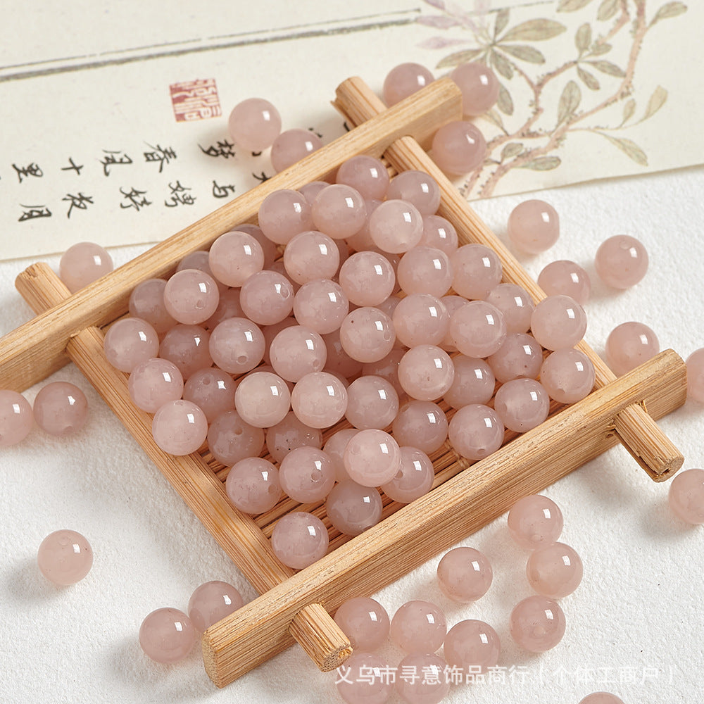 Natural Stone Crystal Agate Jade Beaded Loose Beads Handmade DIY Bracelet Material Wholesale