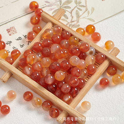 Natural Stone Crystal Agate Jade Beaded Loose Beads Handmade DIY Bracelet Material Wholesale