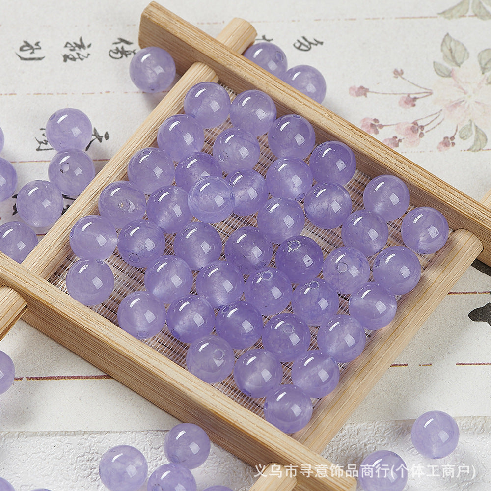 Natural Stone Crystal Agate Jade Beaded Loose Beads Handmade DIY Bracelet Material Wholesale