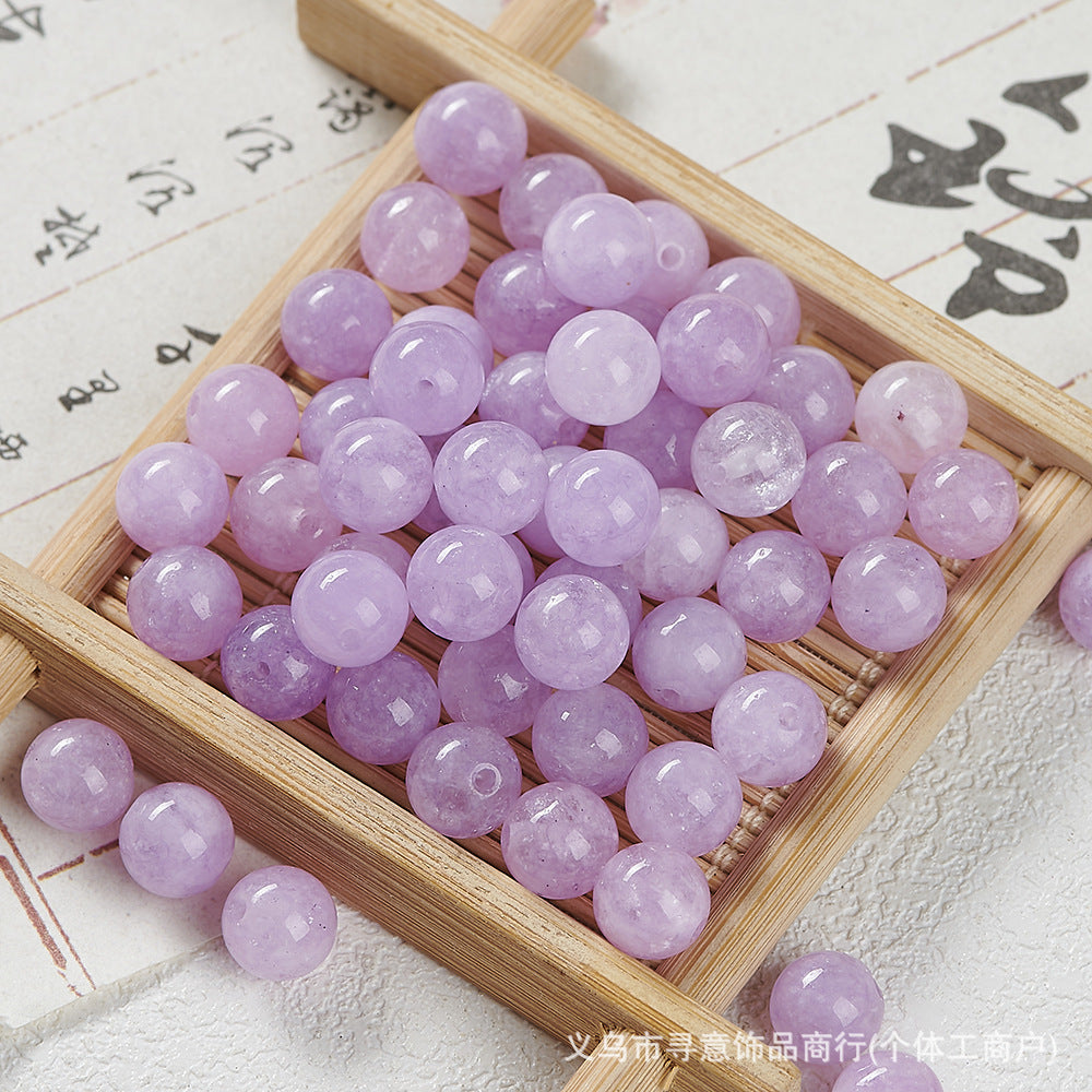 Natural Stone Crystal Agate Jade Beaded Loose Beads Handmade DIY Bracelet Material Wholesale