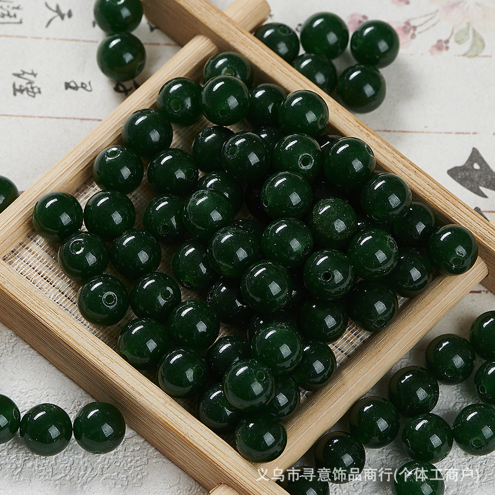 Natural Stone Crystal Agate Jade Beaded Loose Beads Handmade DIY Bracelet Material Wholesale