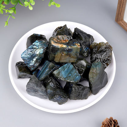 Natural Crystal Rough Stone Diffuser Stone Healing Amethyst Gravel Elongated Stone Agate Stone Opal Obsidian Rough Stone