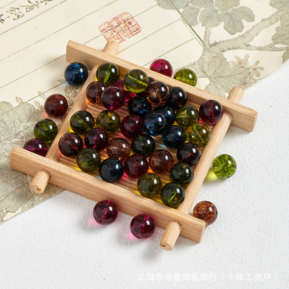 Natural Stone Crystal Agate Jade Beaded Loose Beads Handmade DIY Bracelet Material Wholesale