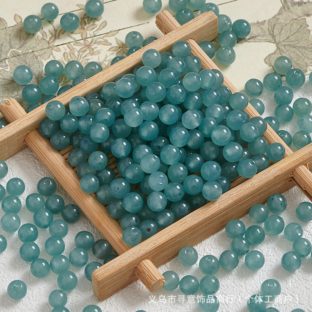 Natural Stone Crystal Agate Jade Beaded Loose Beads Handmade DIY Bracelet Material Wholesale