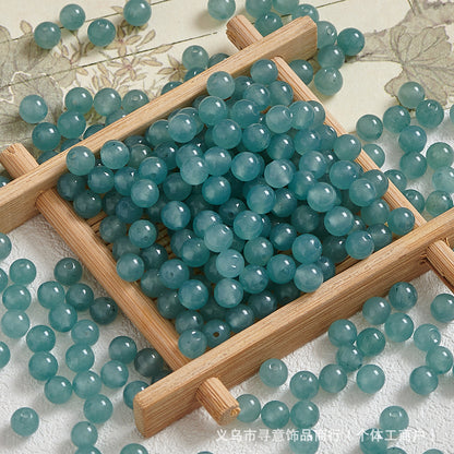 Natural Stone Crystal Agate Jade Beaded Loose Beads Handmade DIY Bracelet Material Wholesale