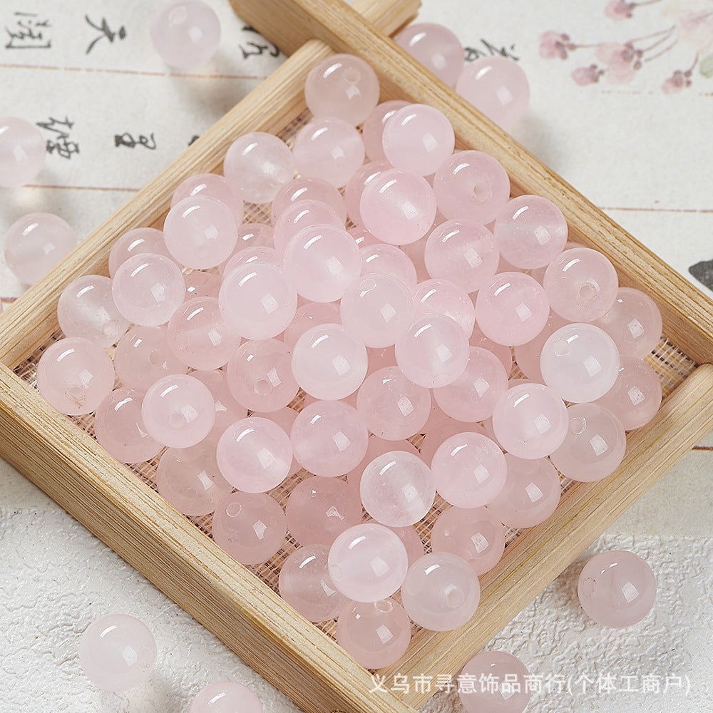 Natural Stone Crystal Agate Jade Beaded Loose Beads Handmade DIY Bracelet Material Wholesale