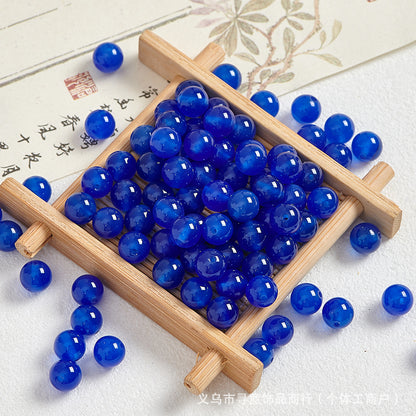 Natural Stone Crystal Agate Jade Beaded Loose Beads Handmade DIY Bracelet Material Wholesale