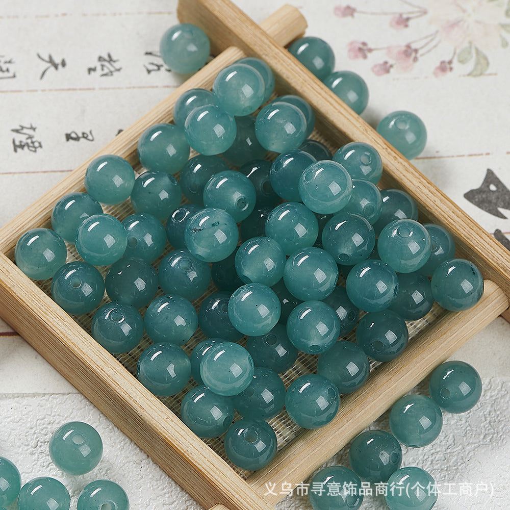 Natural Stone Crystal Agate Jade Beaded Loose Beads Handmade DIY Bracelet Material Wholesale
