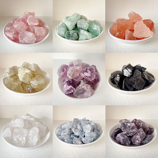 Natural Crystal Stone Diffuser Stone Raw Stone Household Ornament Gravel Crystal Aromatherapy Crystal Stone Ore Salt Block Stone Wholesale