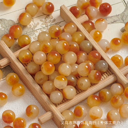 Natural Stone Crystal Agate Jade Beaded Loose Beads Handmade DIY Bracelet Material Wholesale