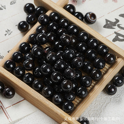 Natural Stone Crystal Agate Jade Beaded Loose Beads Handmade DIY Bracelet Material Wholesale