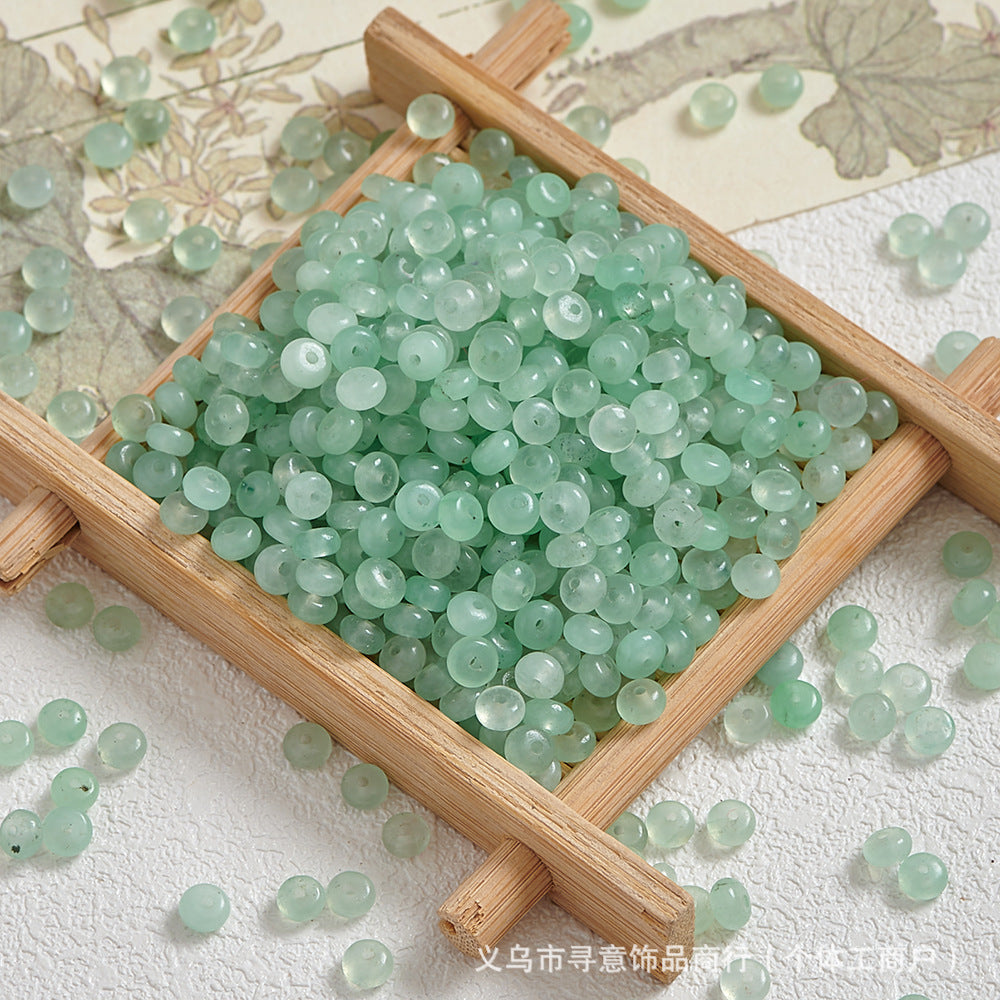 Natural Stone Crystal Agate Jade Beaded Loose Beads Handmade DIY Bracelet Material Wholesale