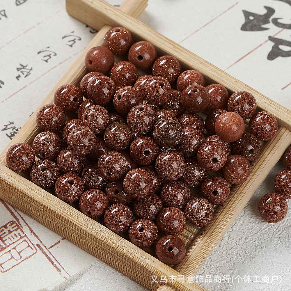 Natural Stone Crystal Agate Jade Beaded Loose Beads Handmade DIY Bracelet Material Wholesale