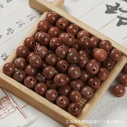 Natural Stone Crystal Agate Jade Beaded Loose Beads Handmade DIY Bracelet Material Wholesale