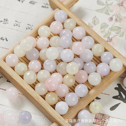 Natural Stone Crystal Agate Jade Beaded Loose Beads Handmade DIY Bracelet Material Wholesale
