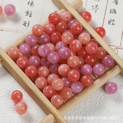 Natural Stone Crystal Agate Jade Beaded Loose Beads Handmade DIY Bracelet Material Wholesale