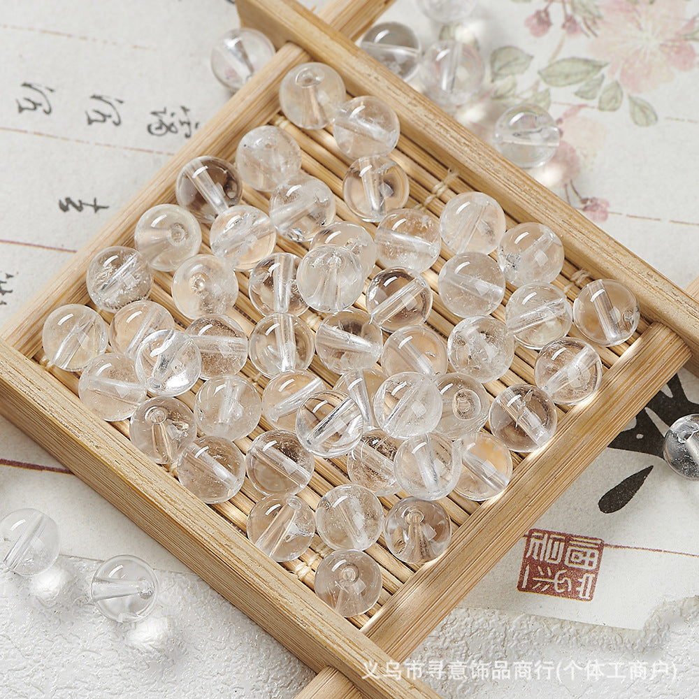 Natural Stone Crystal Agate Jade Beaded Loose Beads Handmade DIY Bracelet Material Wholesale