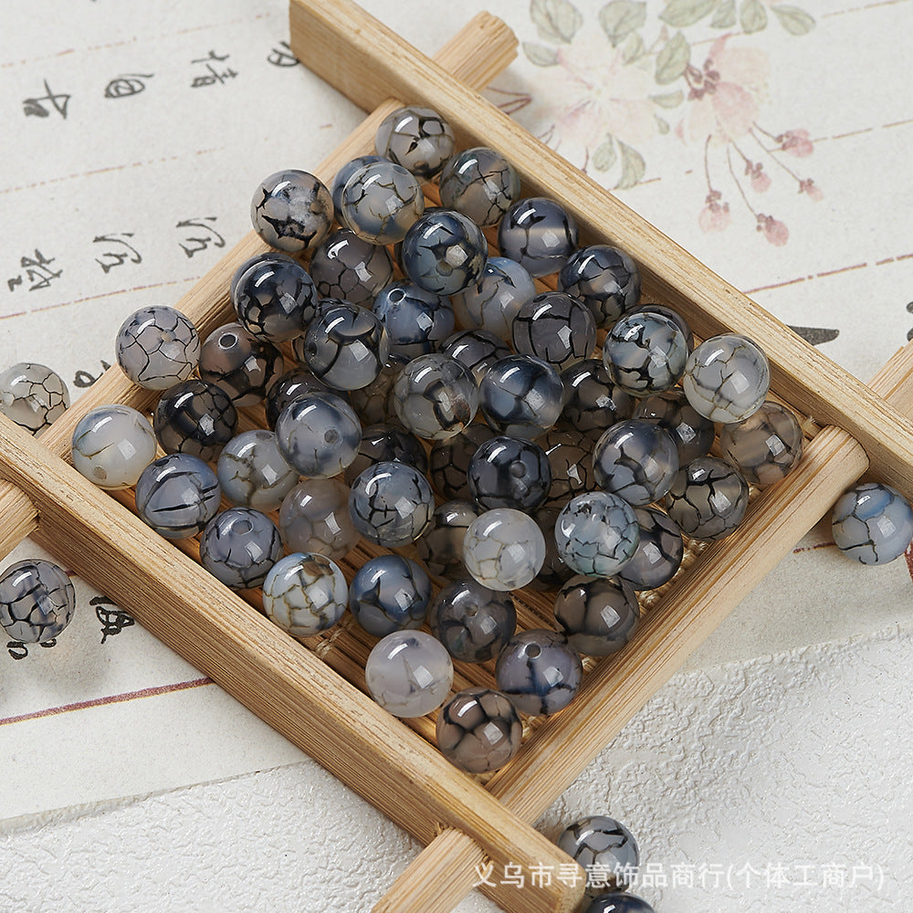 Natural Stone Crystal Agate Jade Beaded Loose Beads Handmade DIY Bracelet Material Wholesale