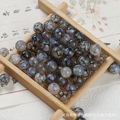 Natural Stone Crystal Agate Jade Beaded Loose Beads Handmade DIY Bracelet Material Wholesale