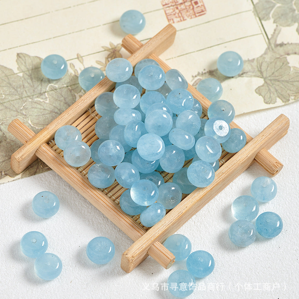 Natural Stone Crystal Agate Jade Beaded Loose Beads Handmade DIY Bracelet Material Wholesale