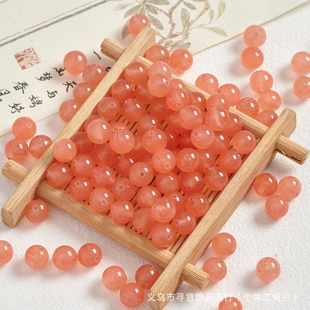 Natural Stone Crystal Agate Jade Beaded Loose Beads Handmade DIY Bracelet Material Wholesale