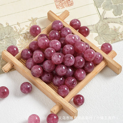 Natural Stone Crystal Agate Jade Beaded Loose Beads Handmade DIY Bracelet Material Wholesale