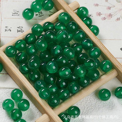 Natural Stone Crystal Agate Jade Beaded Loose Beads Handmade DIY Bracelet Material Wholesale