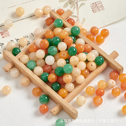 Natural Stone Crystal Agate Jade Beaded Loose Beads Handmade DIY Bracelet Material Wholesale