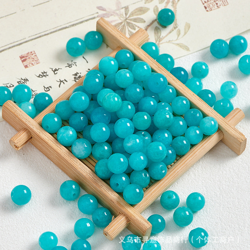Natural Stone Crystal Agate Jade Beaded Loose Beads Handmade DIY Bracelet Material Wholesale
