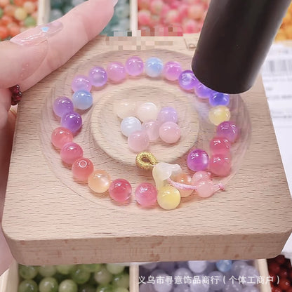 Natural Stone Crystal Agate Jade Beaded Loose Beads Handmade DIY Bracelet Material Wholesale