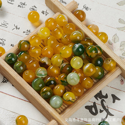 Natural Stone Crystal Agate Jade Beaded Loose Beads Handmade DIY Bracelet Material Wholesale