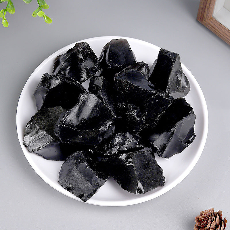 Natural Crystal Rough Stone Diffuser Stone Healing Amethyst Gravel Elongated Stone Agate Stone Opal Obsidian Rough Stone