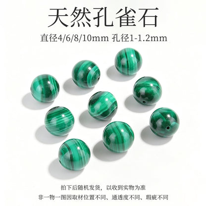 Natural Crystal Loose Beads DIY Beaded Bracelet, Aquamarine White Crystal Amethyst Strawberry Crystal South Red Agate Beads.