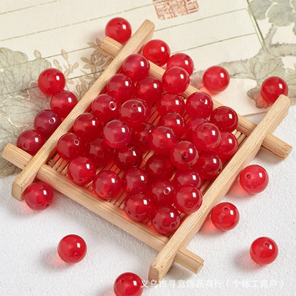Natural Stone Crystal Agate Jade Beaded Loose Beads Handmade DIY Bracelet Material Wholesale