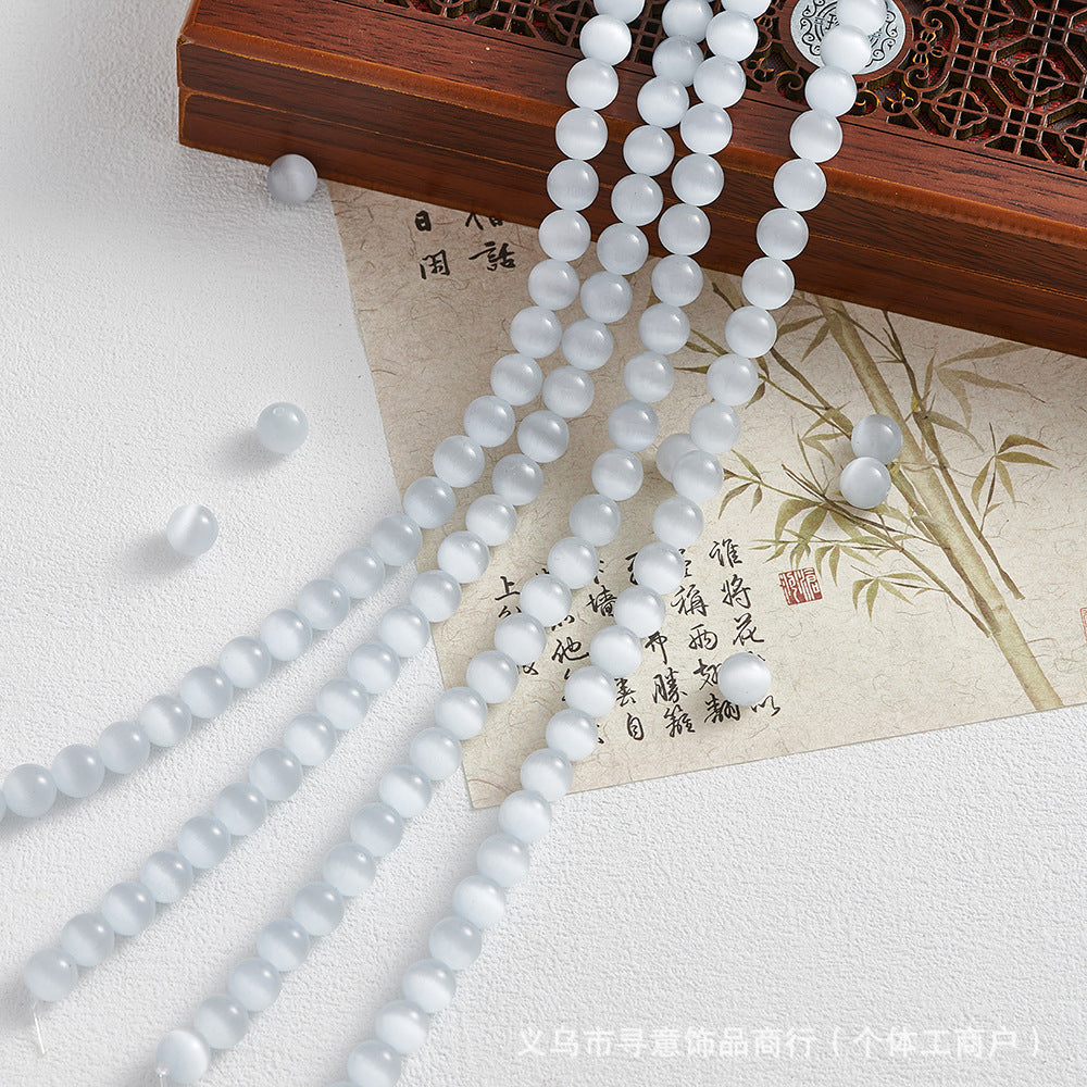 Natural Stone Crystal Agate Jade Beaded Loose Beads Handmade DIY Bracelet Material Wholesale