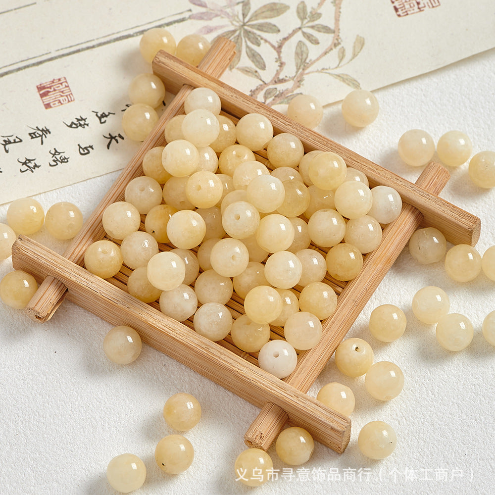 Natural Stone Crystal Agate Jade Beaded Loose Beads Handmade DIY Bracelet Material Wholesale