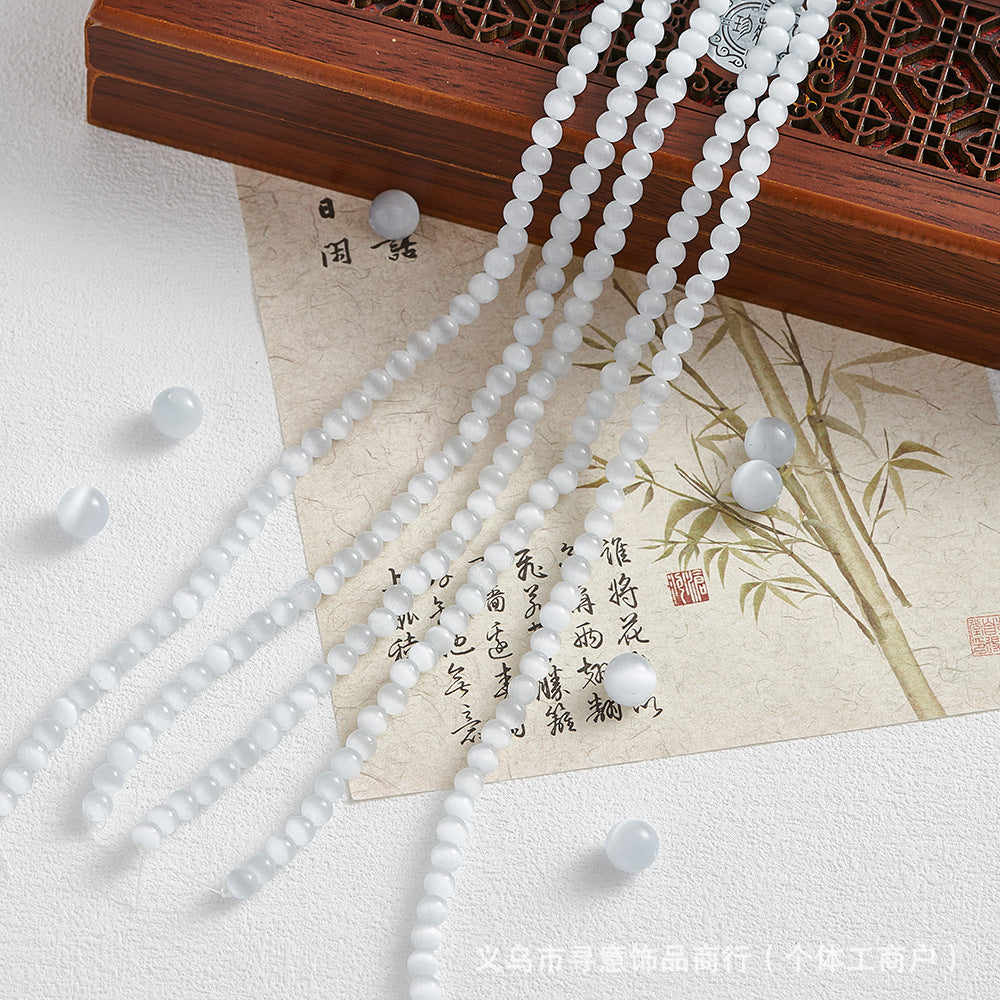 Natural Stone Crystal Agate Jade Beaded Loose Beads Handmade DIY Bracelet Material Wholesale