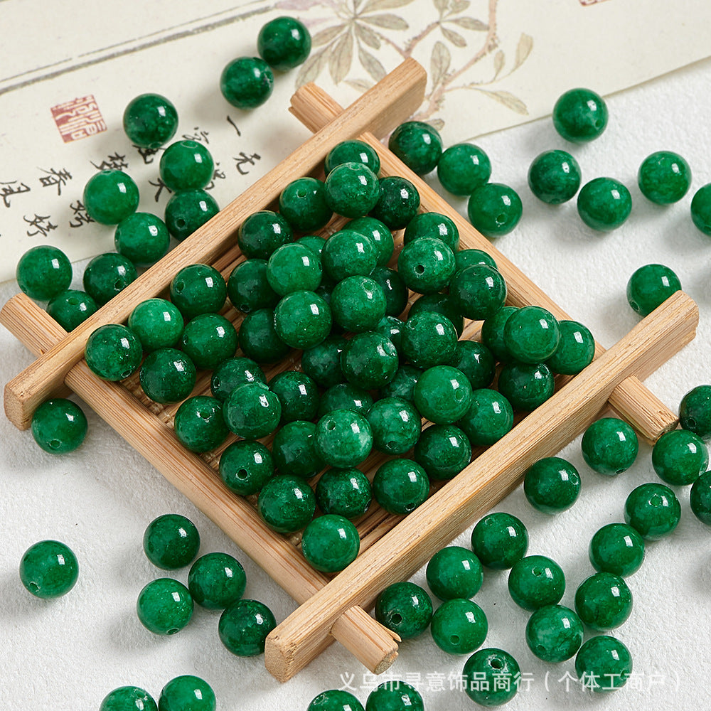 Natural Stone Crystal Agate Jade Beaded Loose Beads Handmade DIY Bracelet Material Wholesale