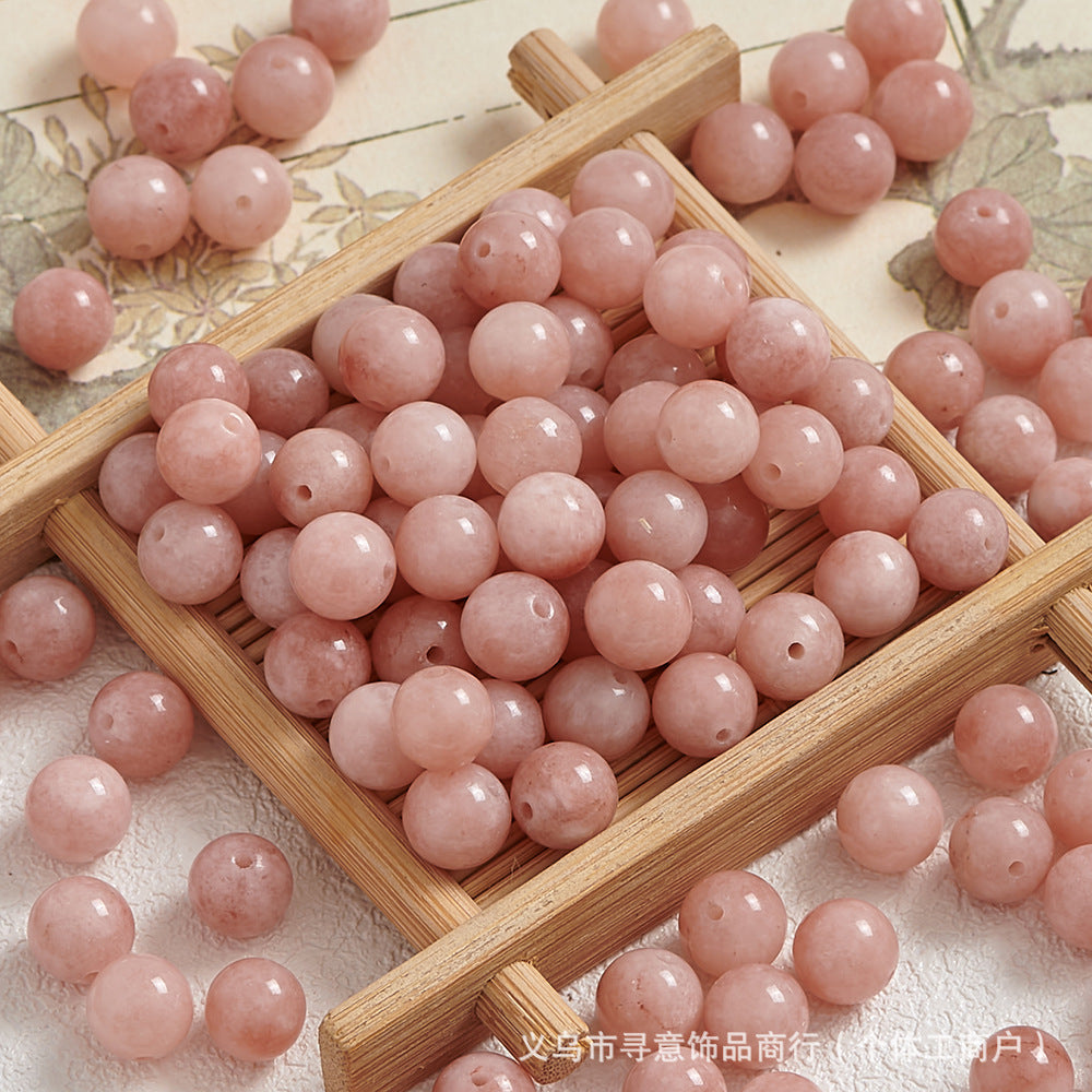 Natural Stone Crystal Agate Jade Beaded Loose Beads Handmade DIY Bracelet Material Wholesale