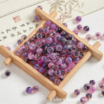 Natural Stone Crystal Agate Jade Beaded Loose Beads Handmade DIY Bracelet Material Wholesale