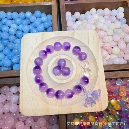 Natural Stone Crystal Agate Jade Beaded Loose Beads Handmade DIY Bracelet Material Wholesale