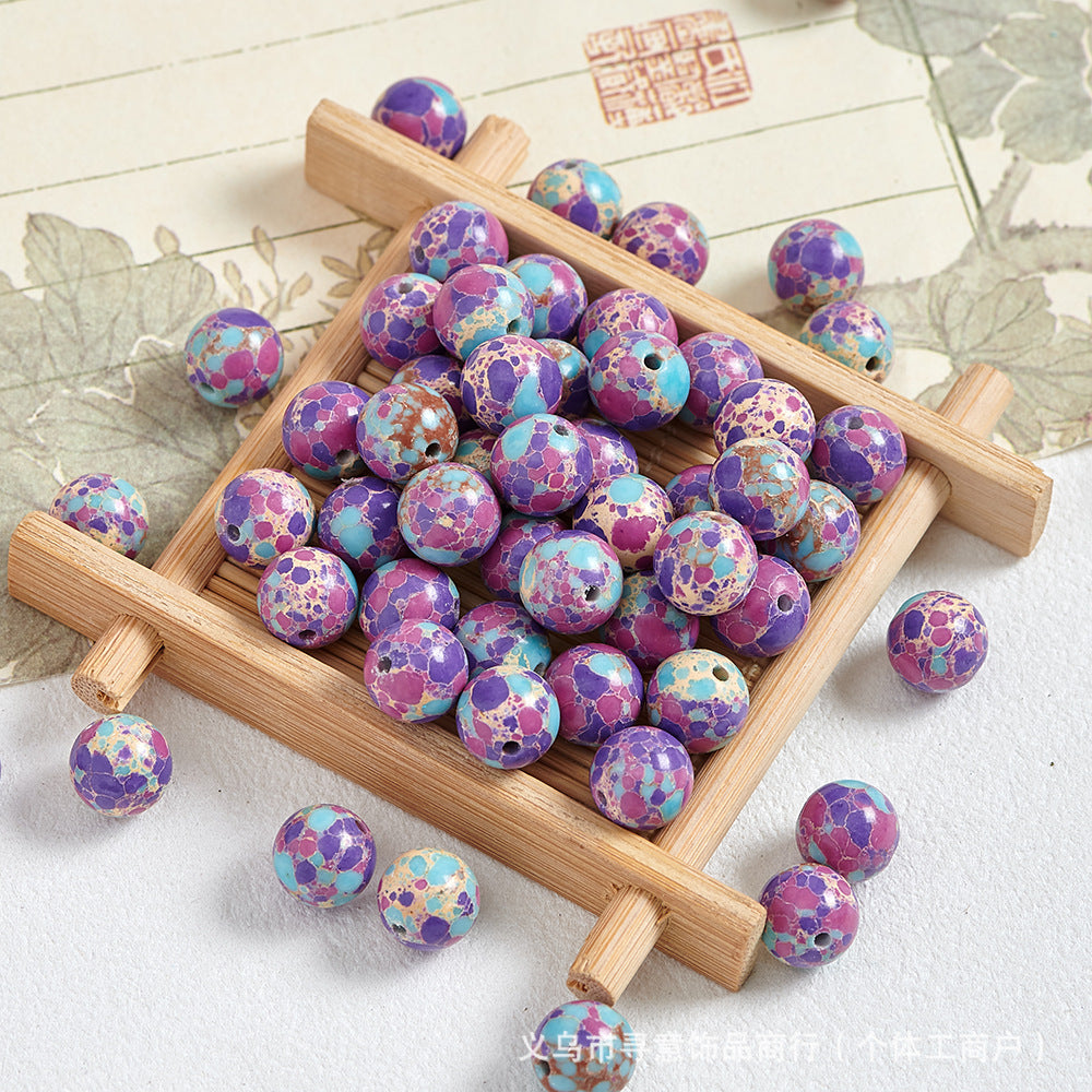 Natural Stone Crystal Agate Jade Beaded Loose Beads Handmade DIY Bracelet Material Wholesale