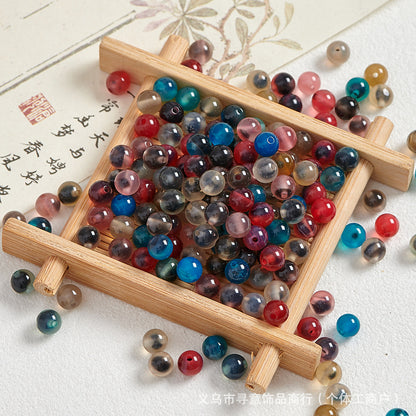 Natural Stone Crystal Agate Jade Beaded Loose Beads Handmade DIY Bracelet Material Wholesale