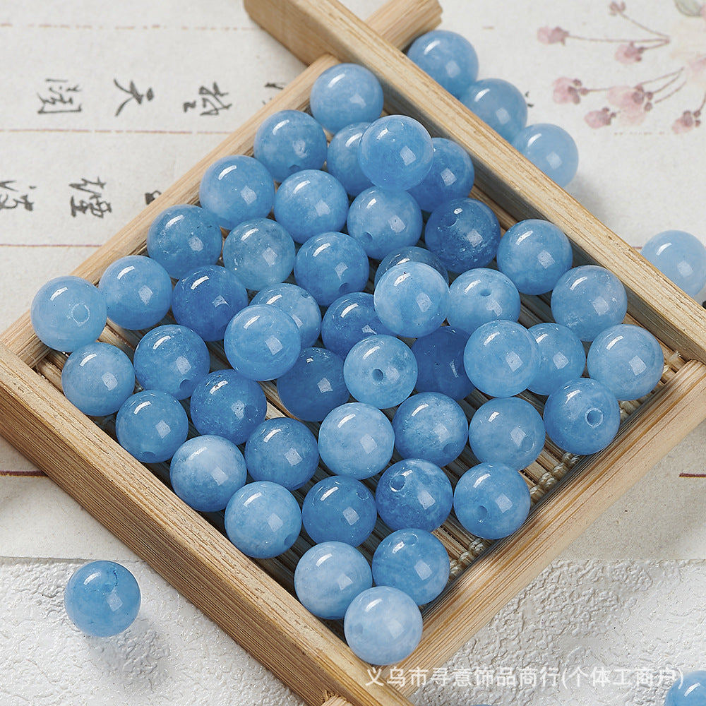 Natural Stone Crystal Agate Jade Beaded Loose Beads Handmade DIY Bracelet Material Wholesale