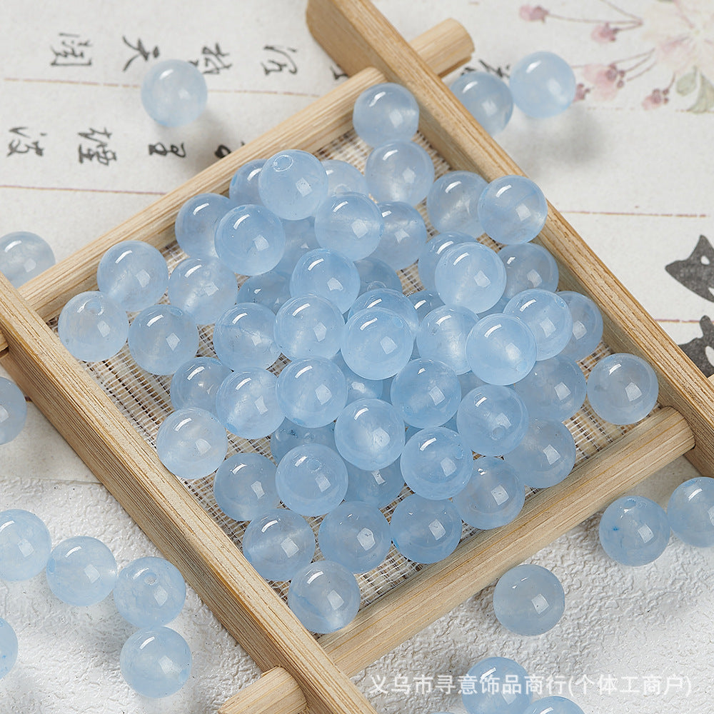 Natural Stone Crystal Agate Jade Beaded Loose Beads Handmade DIY Bracelet Material Wholesale