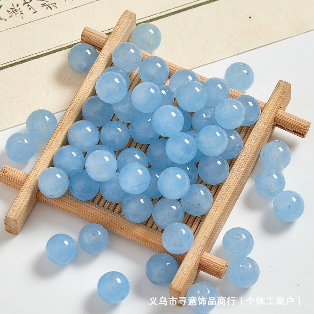 Natural Stone Crystal Agate Jade Beaded Loose Beads Handmade DIY Bracelet Material Wholesale