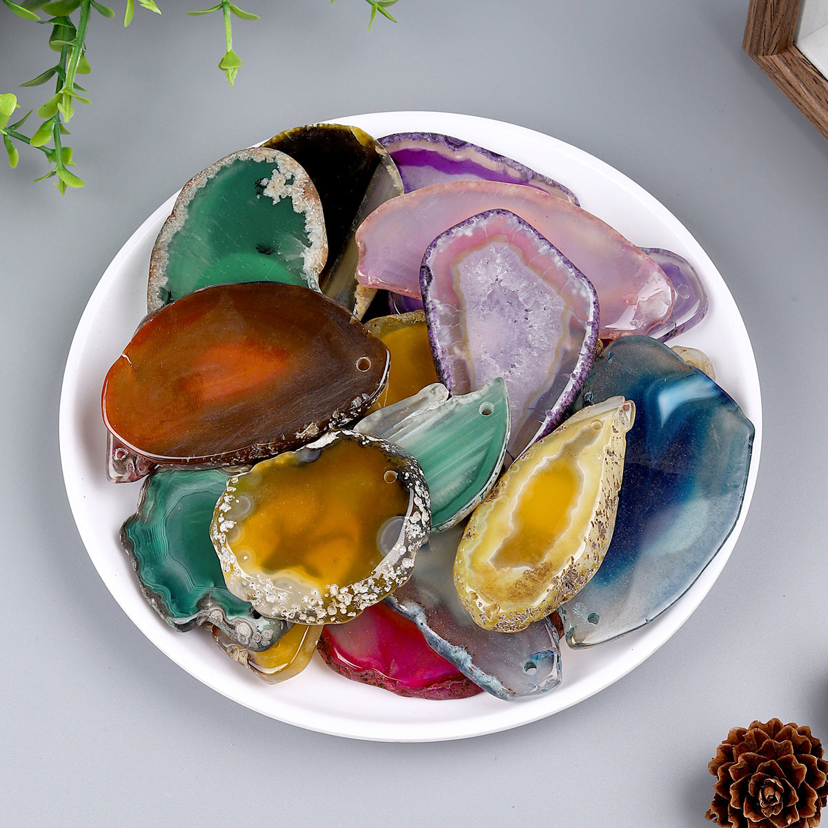 Natural Crystal Rough Stone Diffuser Stone Healing Amethyst Gravel Elongated Stone Agate Stone Opal Obsidian Rough Stone